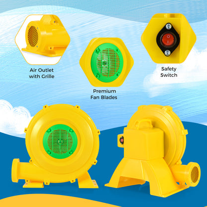 980W Bounce House Blower 1.31 HP Portable Air Pump Fan with Handle and Ground Stakes Air Blowers at Gallery Canada