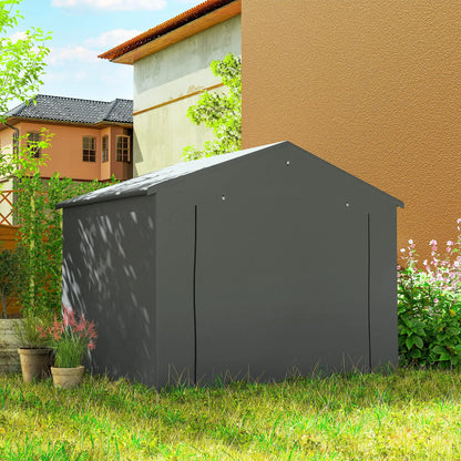 8' x 6' Portable Shed, Waterproof Bike Tent, Dark Grey Sheds at Gallery Canada