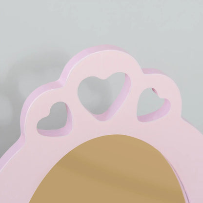 Kids Vanity Set with Mirror, Stool, Drawer, 3-6 Years, Pink Toy Vanity at Gallery Canada