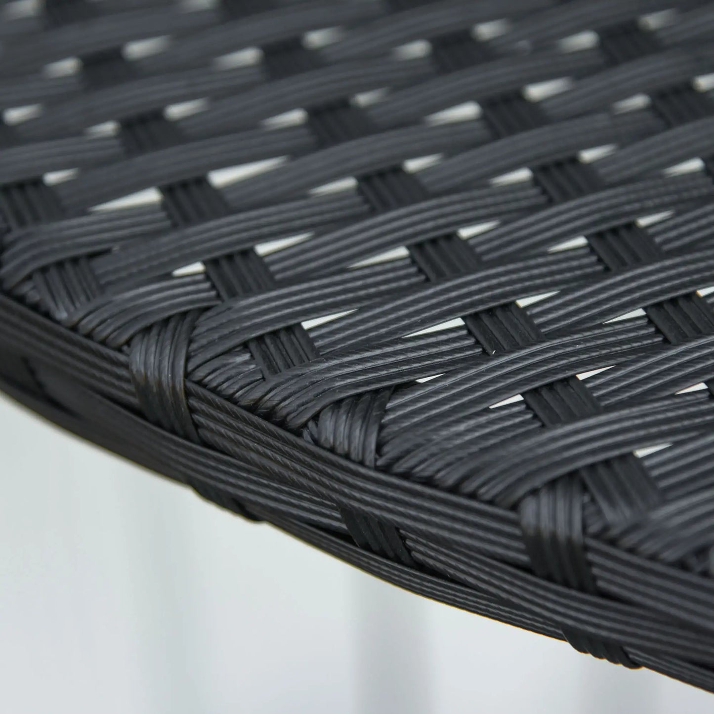 Half Round Side Table, PE Rattan Coffee Table, Black Patio Side Tables at Gallery Canada