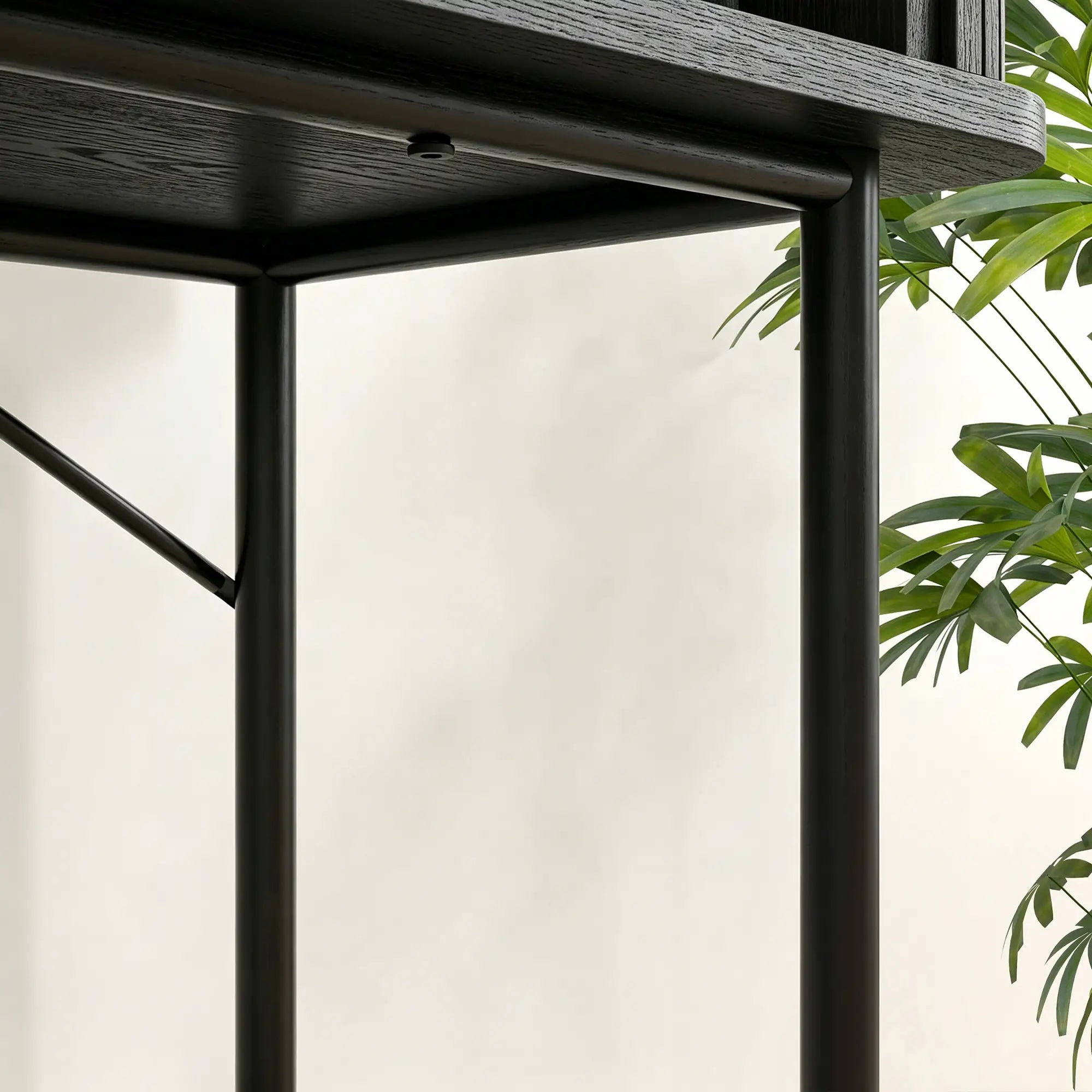 Mid-Century Console Table, Narrow Entryway Table with Storage, Black Console Tables at Gallery Canada