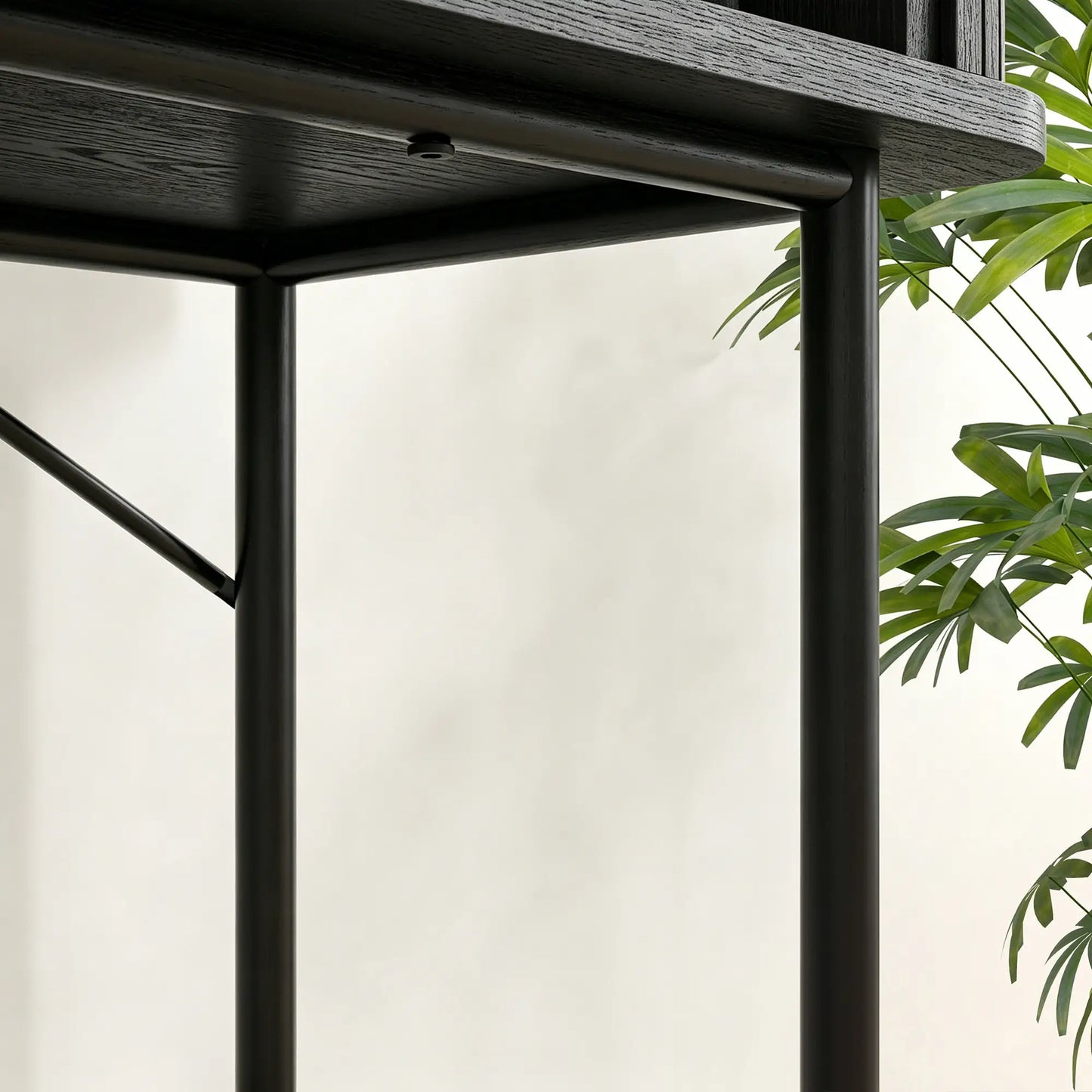 Mid-Century Console Table, Narrow Entryway Table with Storage, Black Console Tables at Gallery Canada