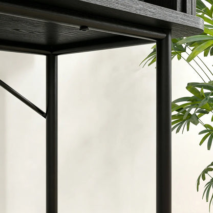 Mid-Century Console Table, Narrow Entryway Table with Storage, Black Console Tables at Gallery Canada