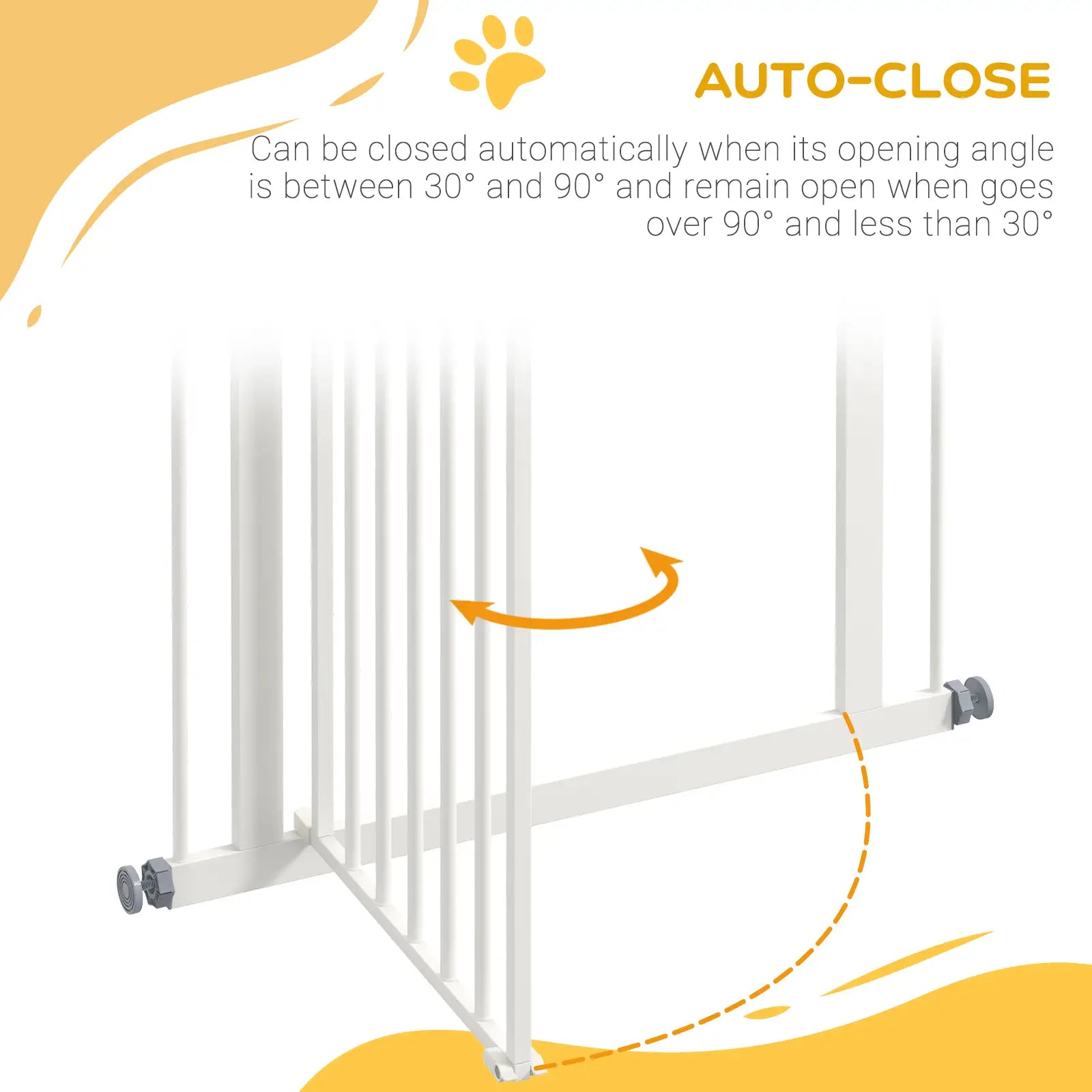 Extra Tall Dog Gate With Door, Pressure Fit, Auto Close, 29