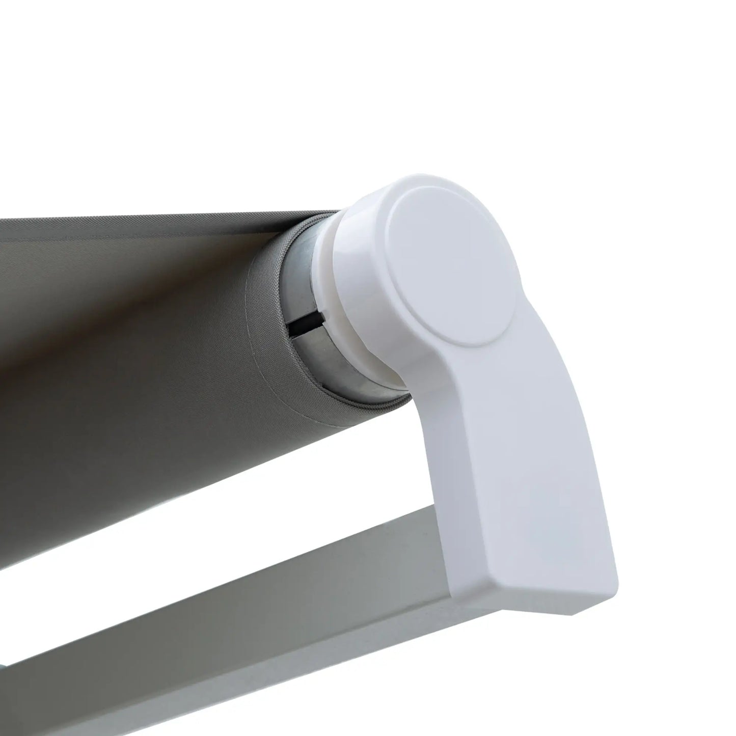 12' x 8' Retractable Awning, Manual Crank, UV Water-Resistant, Grey Deck Awnings at Gallery Canada