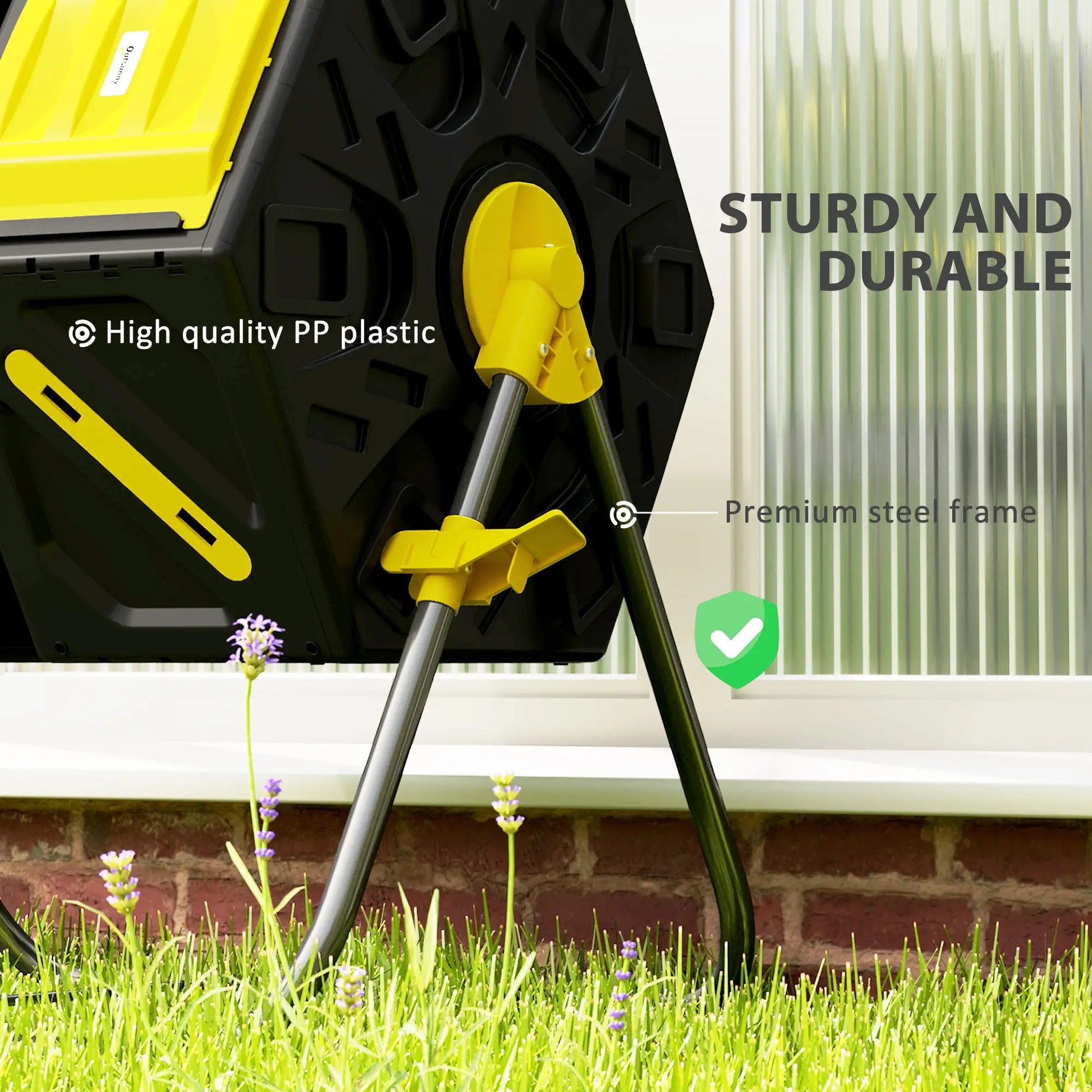 Rotating Composter, Dual Chamber, 34.5 Gallon, Yellow and Green Garden Accessories at Gallery Canada