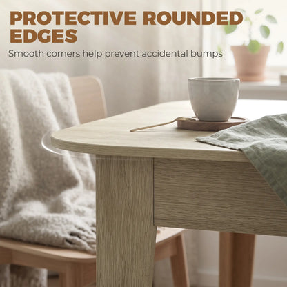 Extendable Oval Dining Table, 4-6, Oak