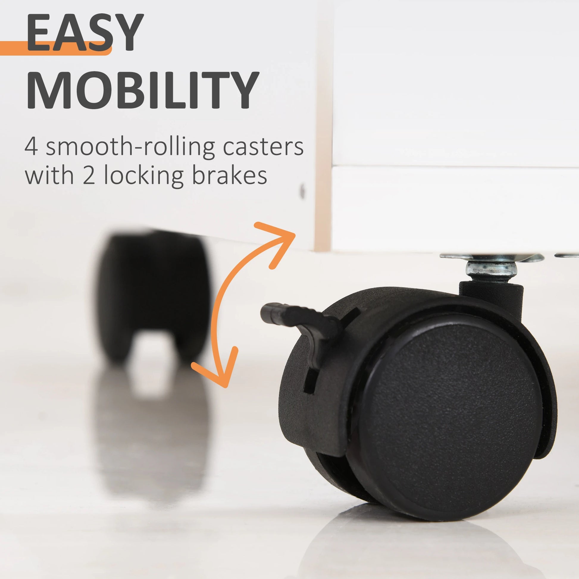 24" Vertical Filing Cabinet with Lock, Mobile, White Office Cabinets & Cupboards at Gallery Canada