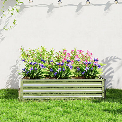 4' x 4' x 1' Galvanized Steel Raised Garden Bed, Vegetables, Flowers, Herbs, Silver Raised Garden Beds at Gallery Canada