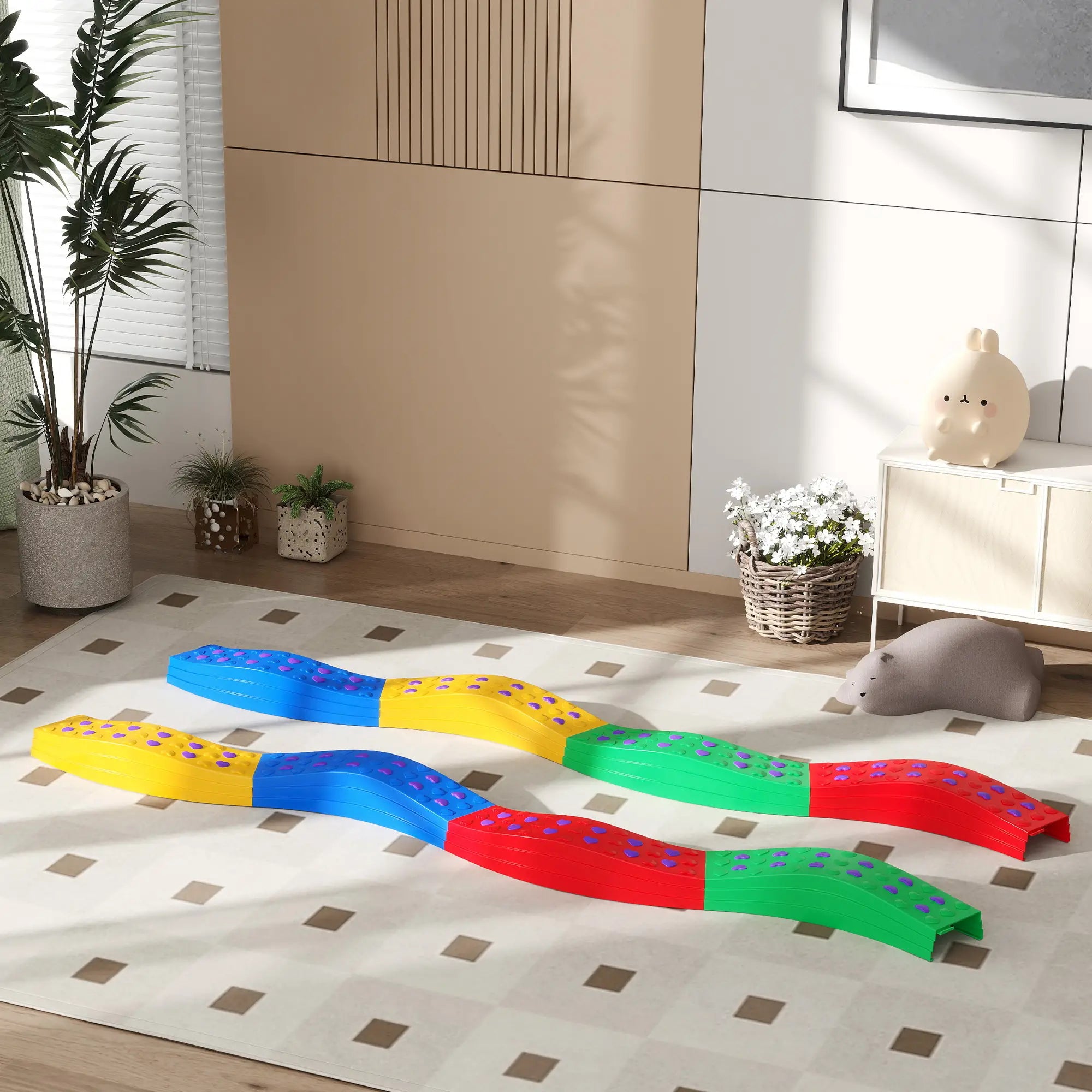 8PCs Kids Balance Beam Stepping Stones, Non-Slip Foot Pads Baby Gym & Playmats at Gallery Canada