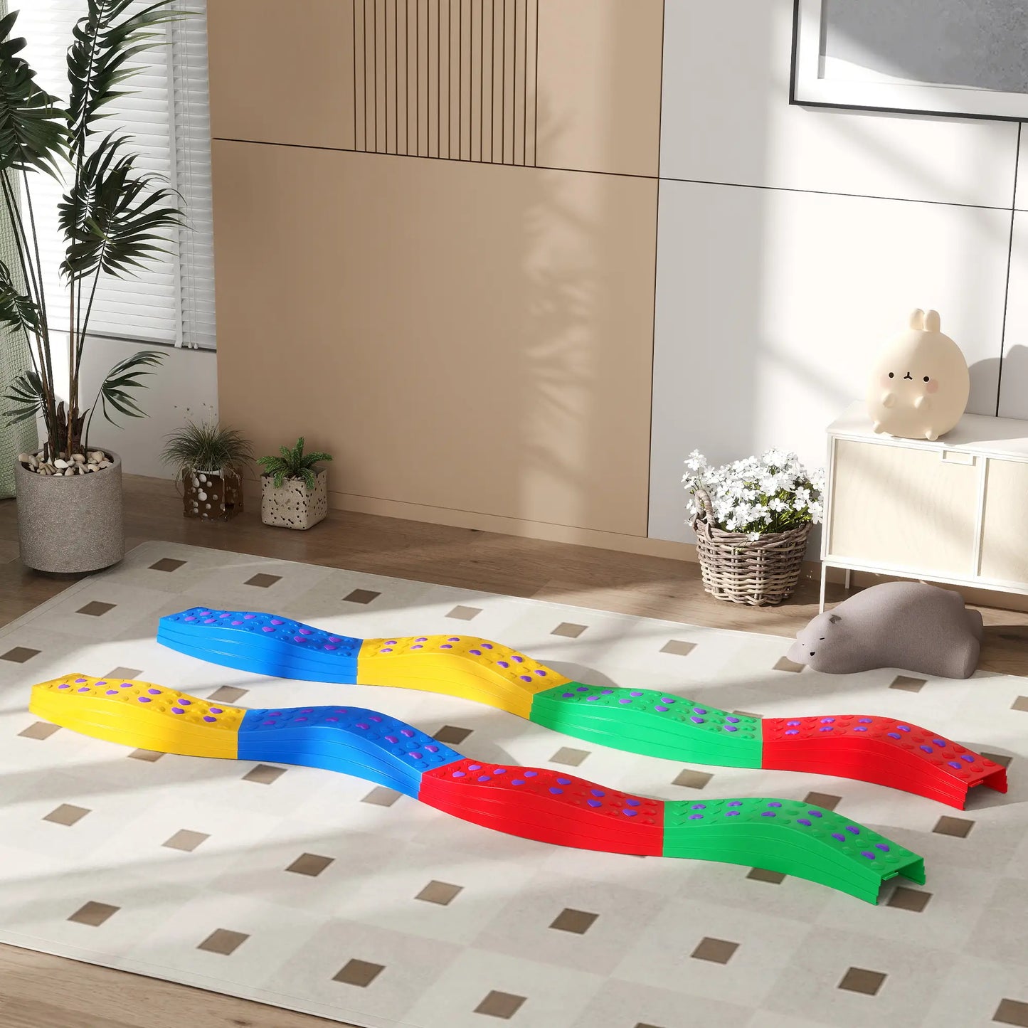 8PCs Kids Balance Beam Stepping Stones, Non-Slip Foot Pads Baby Gym & Playmats at Gallery Canada