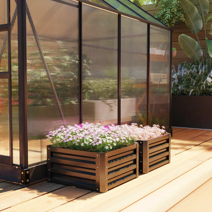 2' x 2' x 1' Raised Garden Bed, Galvanised Steel Frame, Black Galvanized Planter Boxes at Gallery Canada