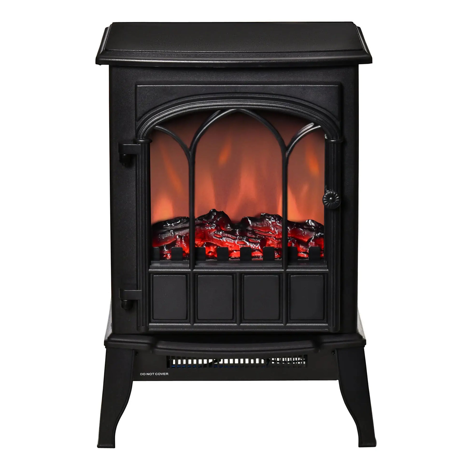 Electric Fireplace Stove, Freestanding Heater, Realistic Flame, Adjustable Brightness, Black Electric Fireplaces at Gallery Canada