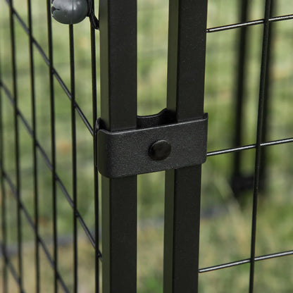 Outdoor Dog Kennel, Lockable Pet Playpen with Cover, Black Houses, Kennels & Pens at Gallery Canada