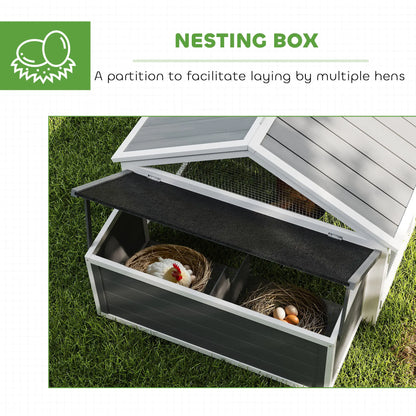 95"L Chicken Coop With Nesting Box, Wooden Roof, Side Door, For 4-8 Chickens Chicken Coops at Gallery Canada