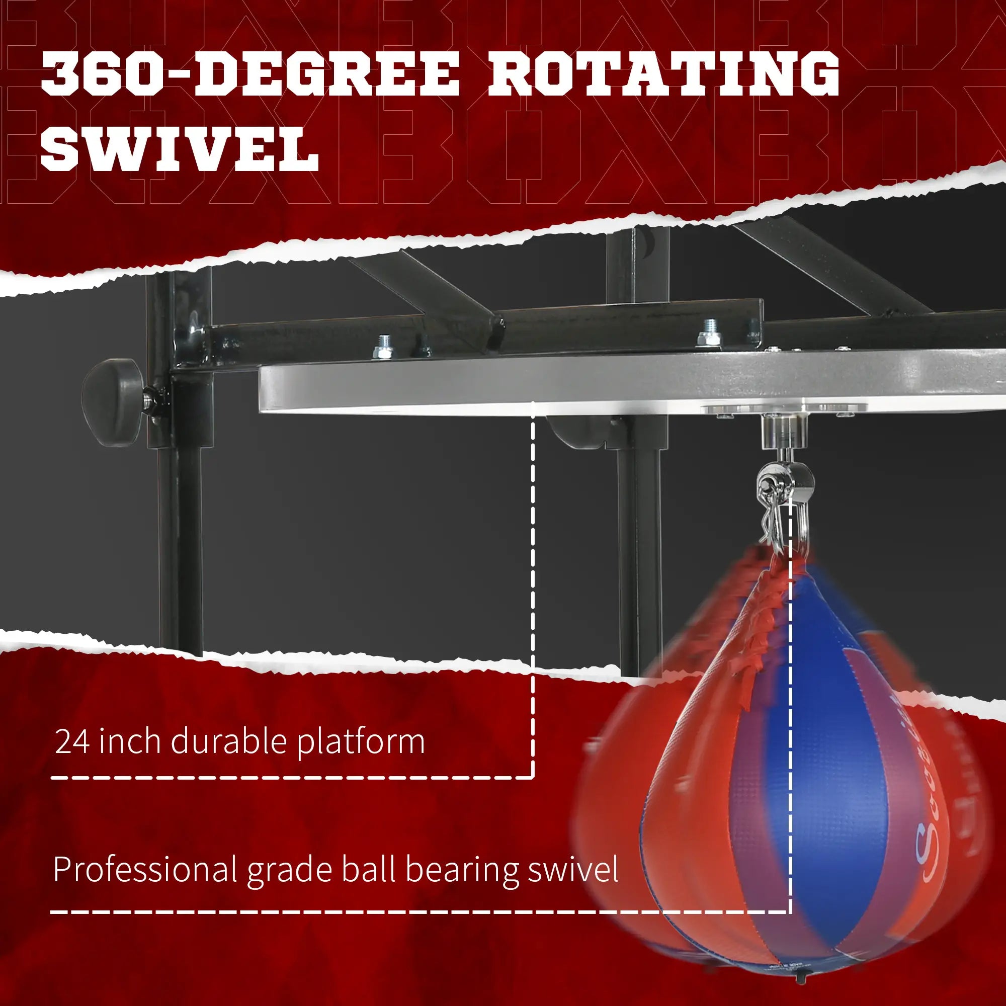 Adjustable Speed Bag Platform, Wall Mounted, 360° Swivel Training More-Strength Training Equipment at Gallery Canada