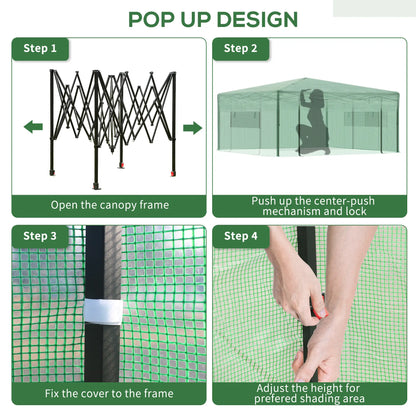 8' x 6' Portable Pop Up Greenhouse, Outdoor Walk-in, Green Walk In Greenhouses at Gallery Canada