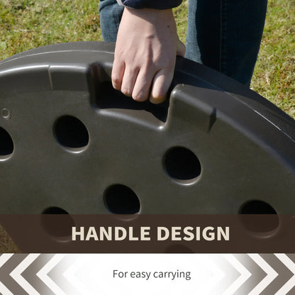 4-Piece Cantilever Offset Patio Umbrella Stand, Water & Sand Filled Base Umbrella Bases at Gallery Canada