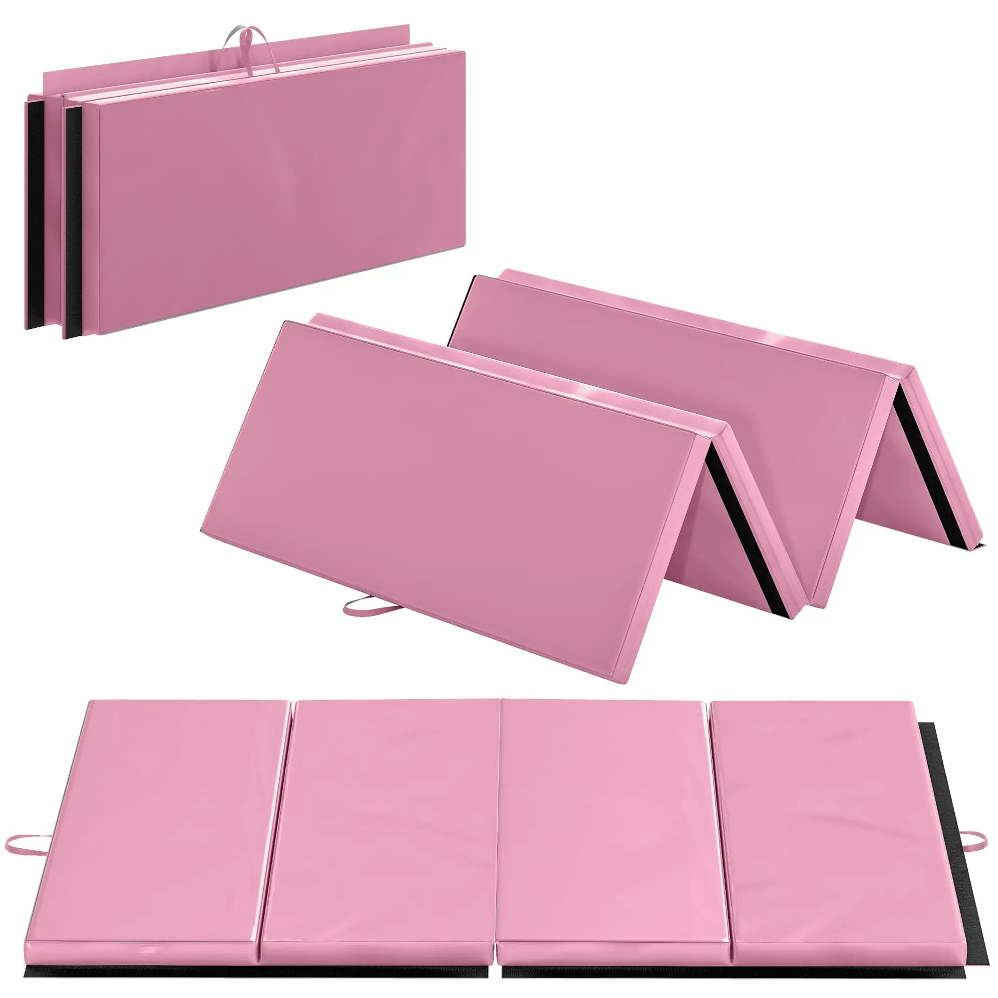 4'x6'x2'' Folding Gymnastics Mat, Exercise Mat for Yoga, MMA, Pink Gymnastics Mats Pink at Gallery Canada