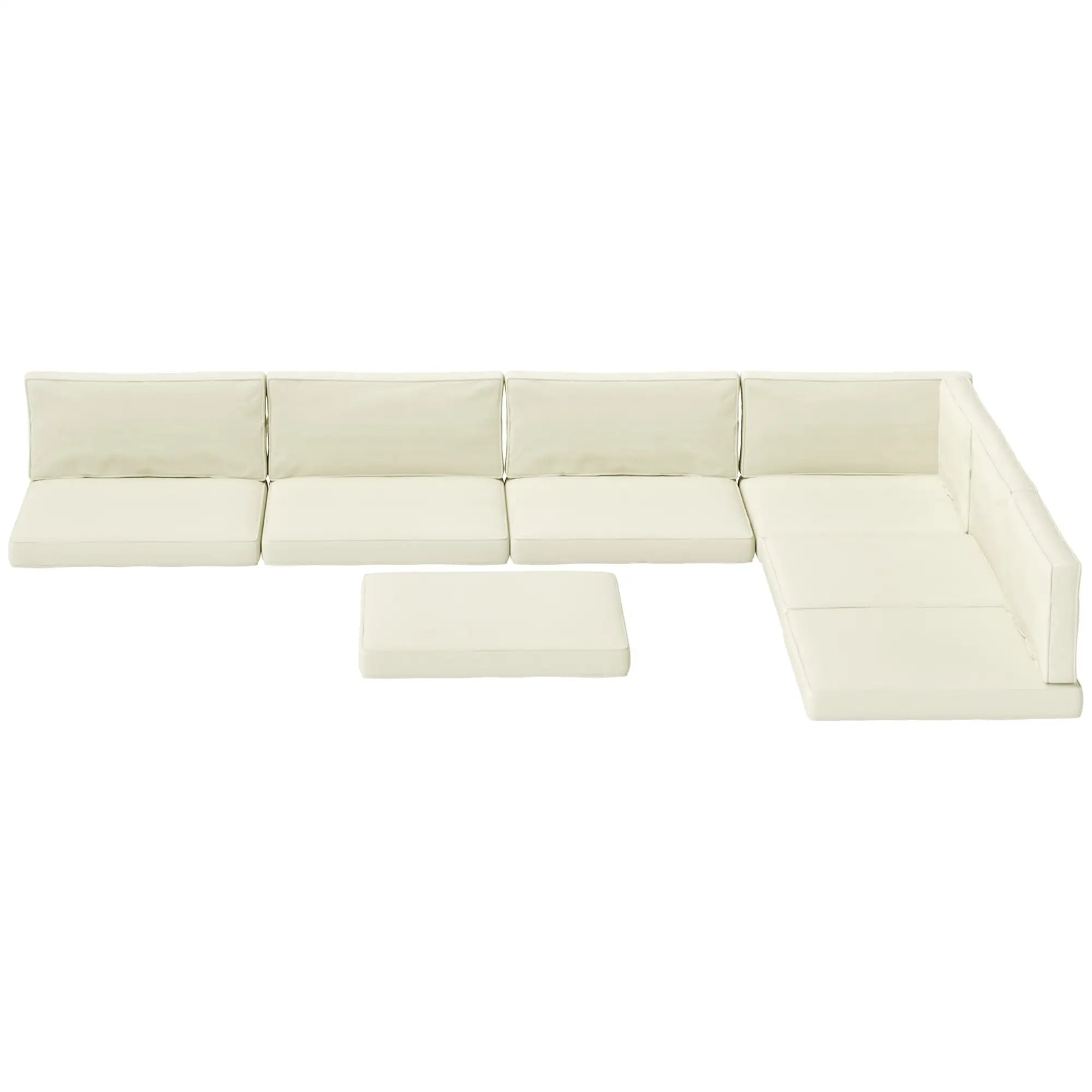 Replacement Cushions for Rattan Furniture, 14 Piece, Cream Patio Chair Cushions Cream at Gallery Canada