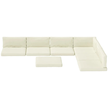 Replacement Cushions for Rattan Furniture, 14 Piece, Cream Patio Chair Cushions Cream at Gallery Canada