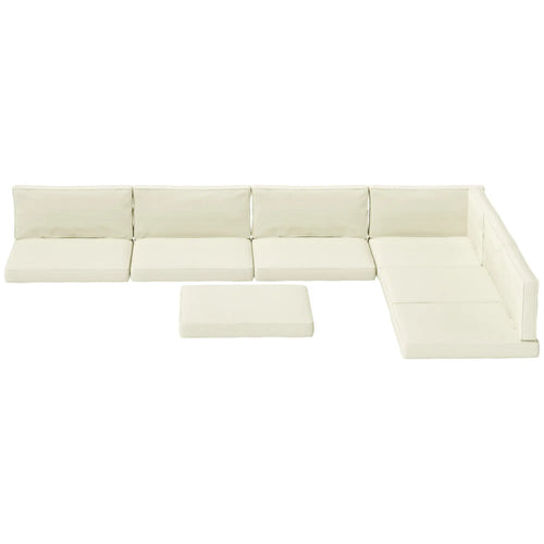 Replacement Cushions for Rattan Furniture, 14 Piece, Cream