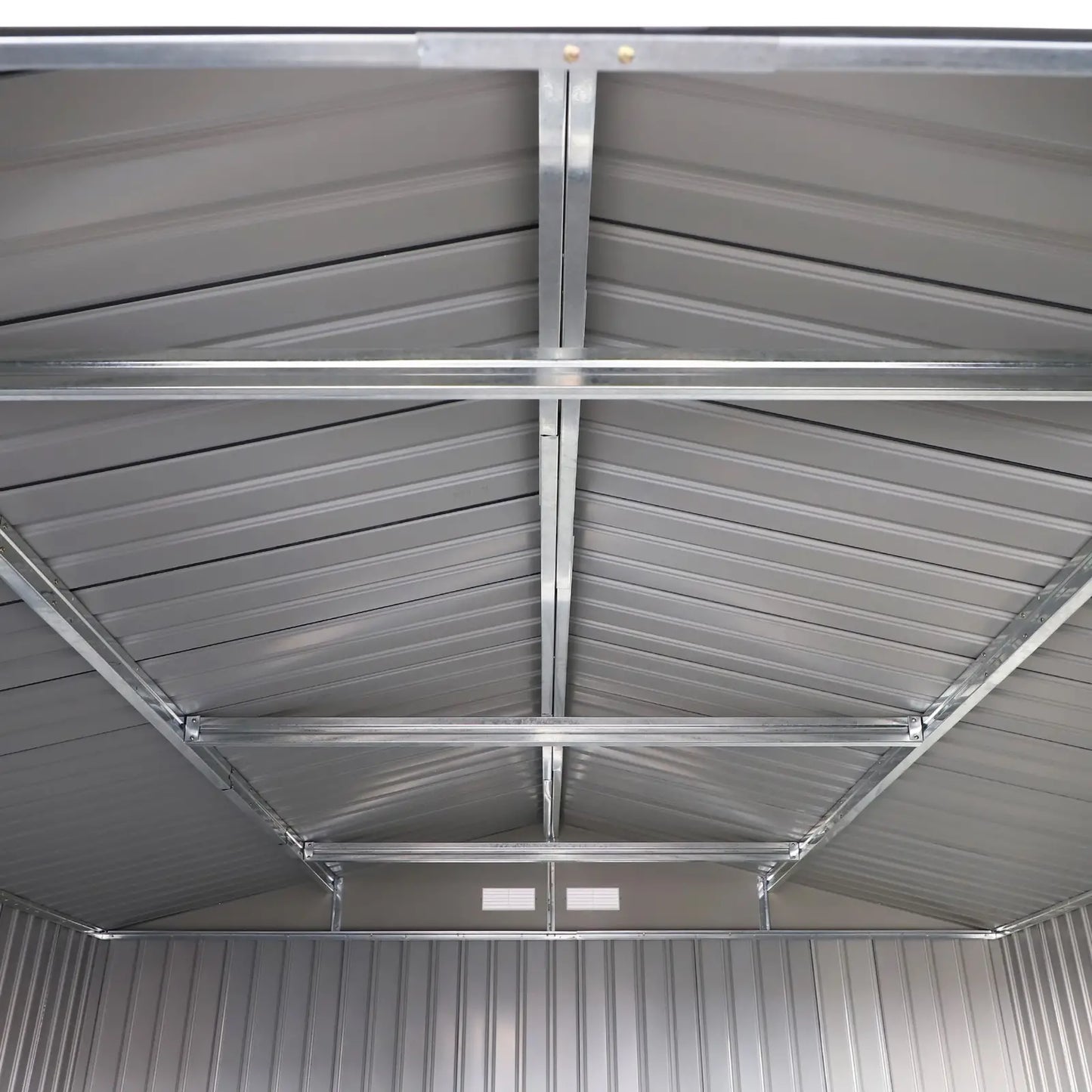 11' x 13' Garden Storage Shed, Double Sliding Door, 4 Ventilation Slots, Green Sheds at Gallery Canada