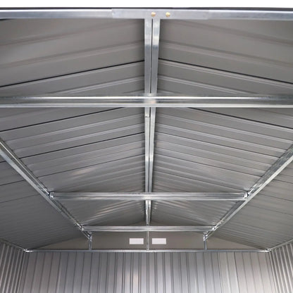 11' x 13' Garden Storage Shed, Double Sliding Door, 4 Ventilation Slots, Green Sheds at Gallery Canada