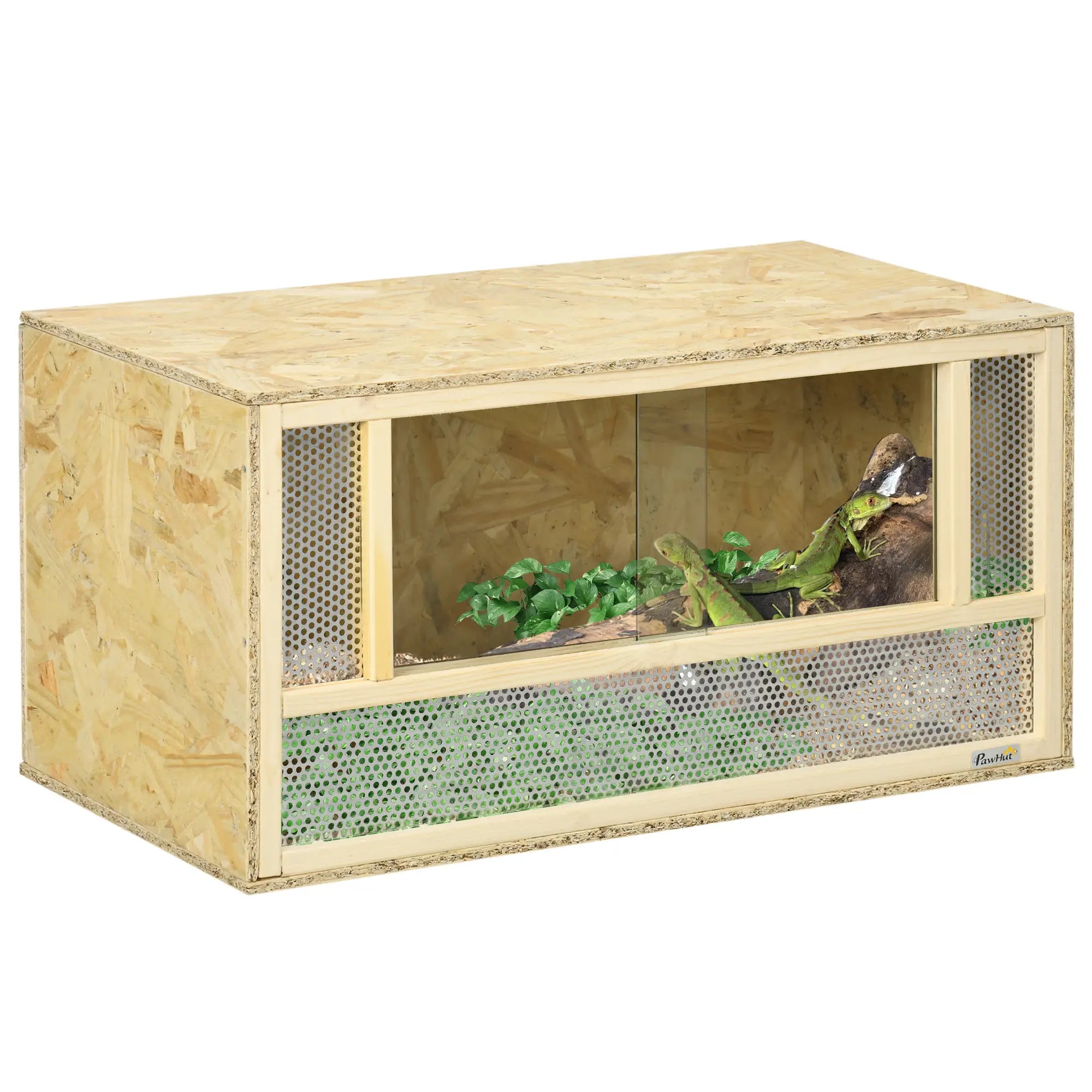 Wooden Reptile Terrarium, Sliding Door, 31.5