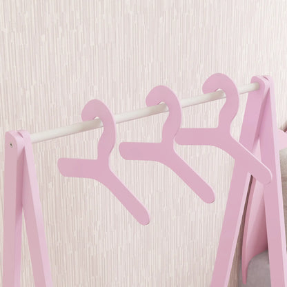 Kids Clothing Rack with Storage Shelf, Hangers, Pink Kids Bedroom Furniture at Gallery Canada