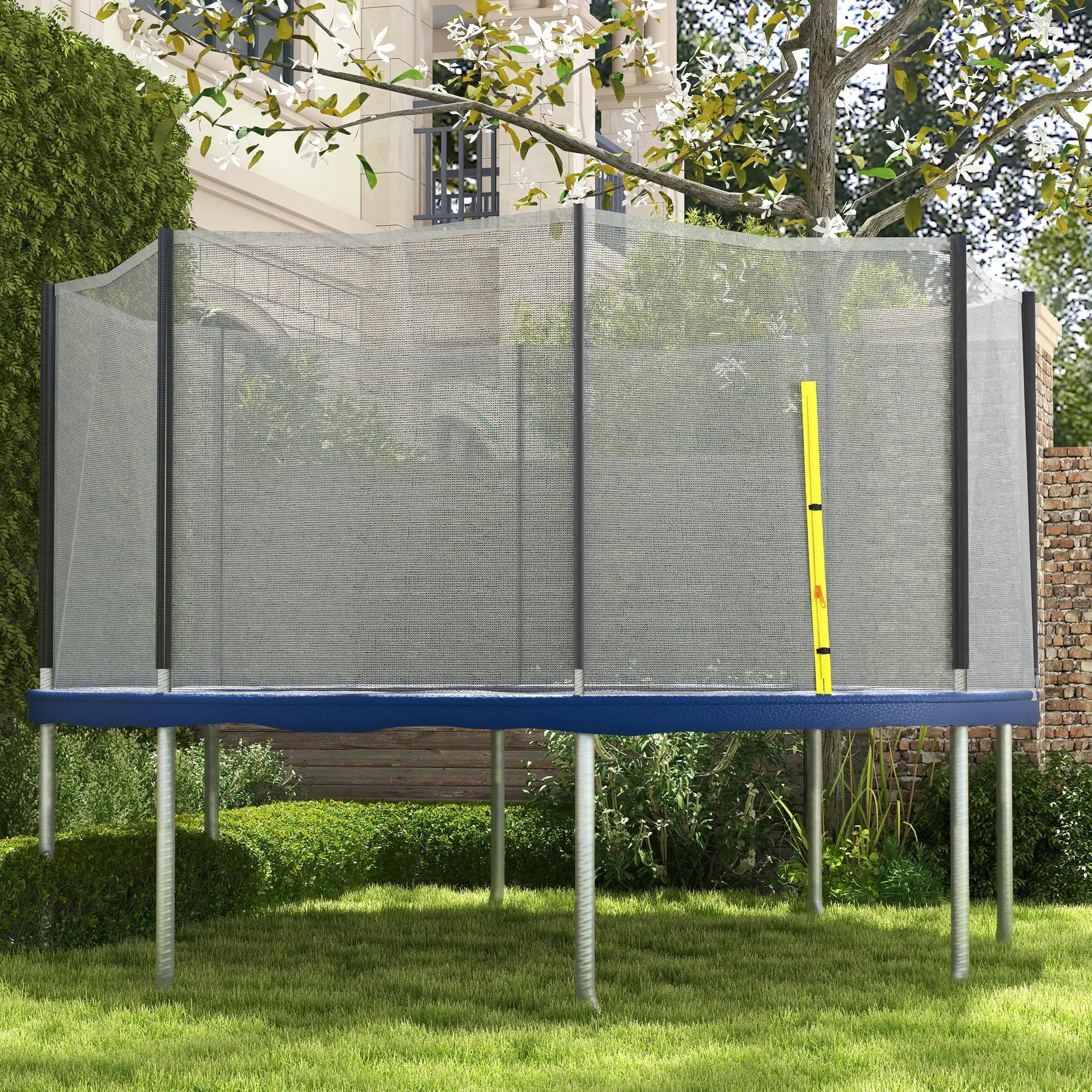 Trampoline Net Enclosure, 14ft Round, 8 Straight Poles, Weather Resistant, Black Trampolines at Gallery Canada