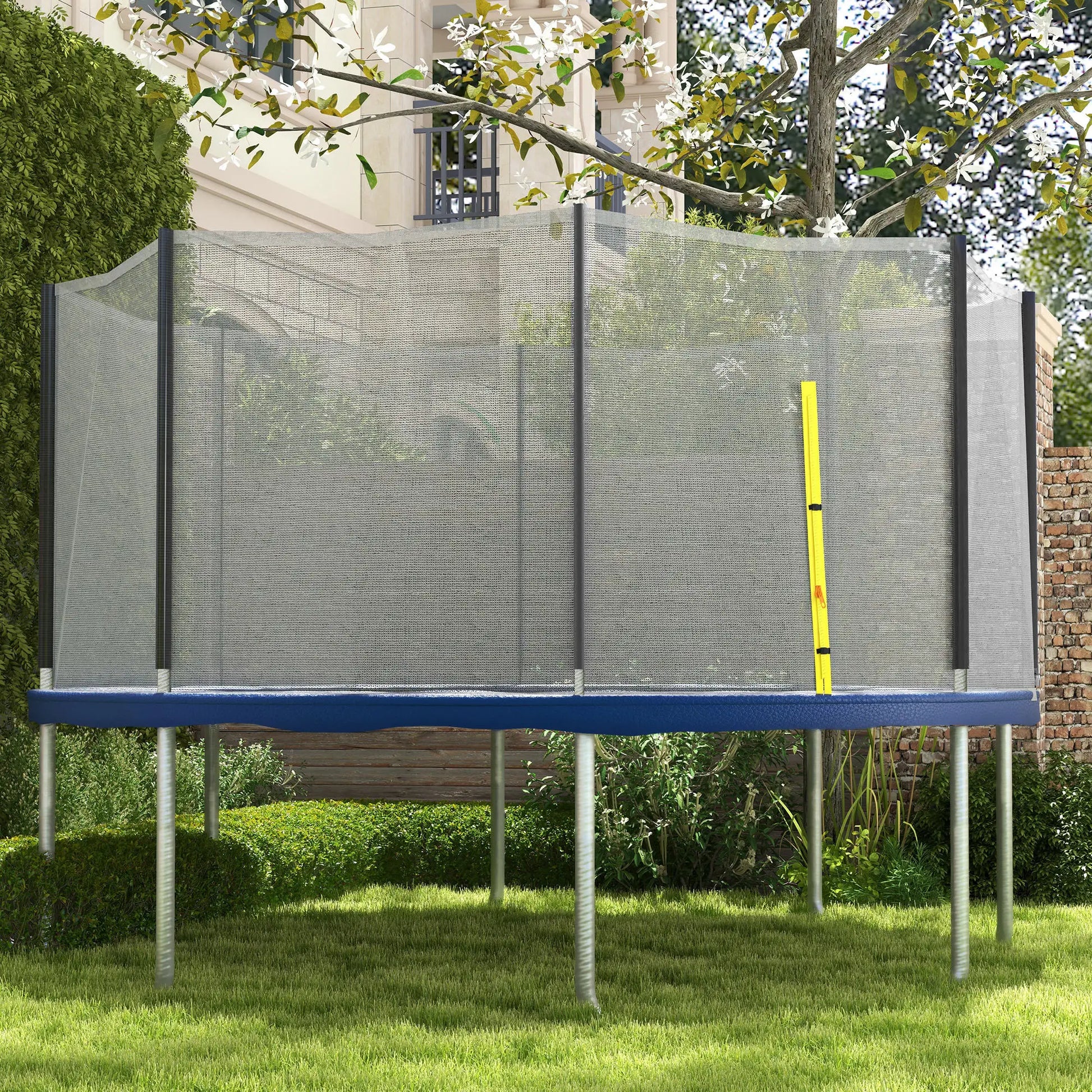 Trampoline Net Enclosure, 14ft Round, 8 Straight Poles, Weather Resistant, Black Trampolines at Gallery Canada