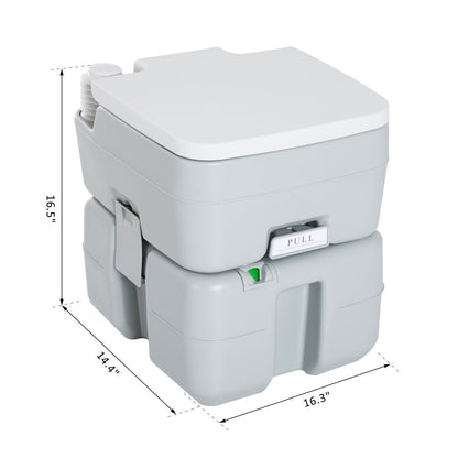 Outdoor Portable Travel Toilet Flushable Tank with Level Indicator 3 Way Pistol for Camping Boating Roadtripping 5.3 Gallon (20L) at Gallery Canada