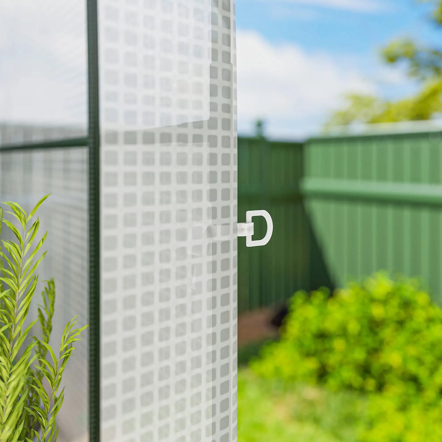 Walk-in Mini Greenhouse With Shelves, Portable Outdoor, 123 x 187 x 189 cm, White Greenhouses at Gallery Canada