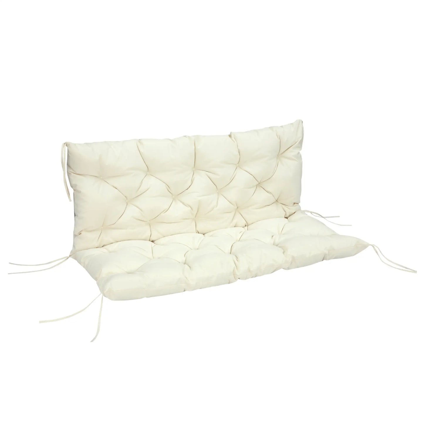 2 Seater Garden Bench Cushion, Outdoor Non-Slip Pad, 52" x 43" x 4", Beige Patio Chair Cushions Beige at Gallery Canada