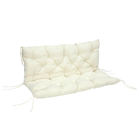 2 Seater Garden Bench Cushion, Outdoor Non-Slip Pad, 52" x 43" x 4", Beige Patio Chair Cushions Beige at Gallery Canada