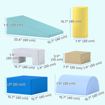 6 Piece Soft Play Equipment, 6-72 Months, Green, Yellow Baby Gym & Playmats at Gallery Canada