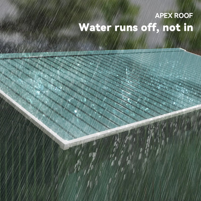 11' x 13' Garden Storage Shed, Double Sliding Door, 4 Ventilation Slots, Green Sheds at Gallery Canada