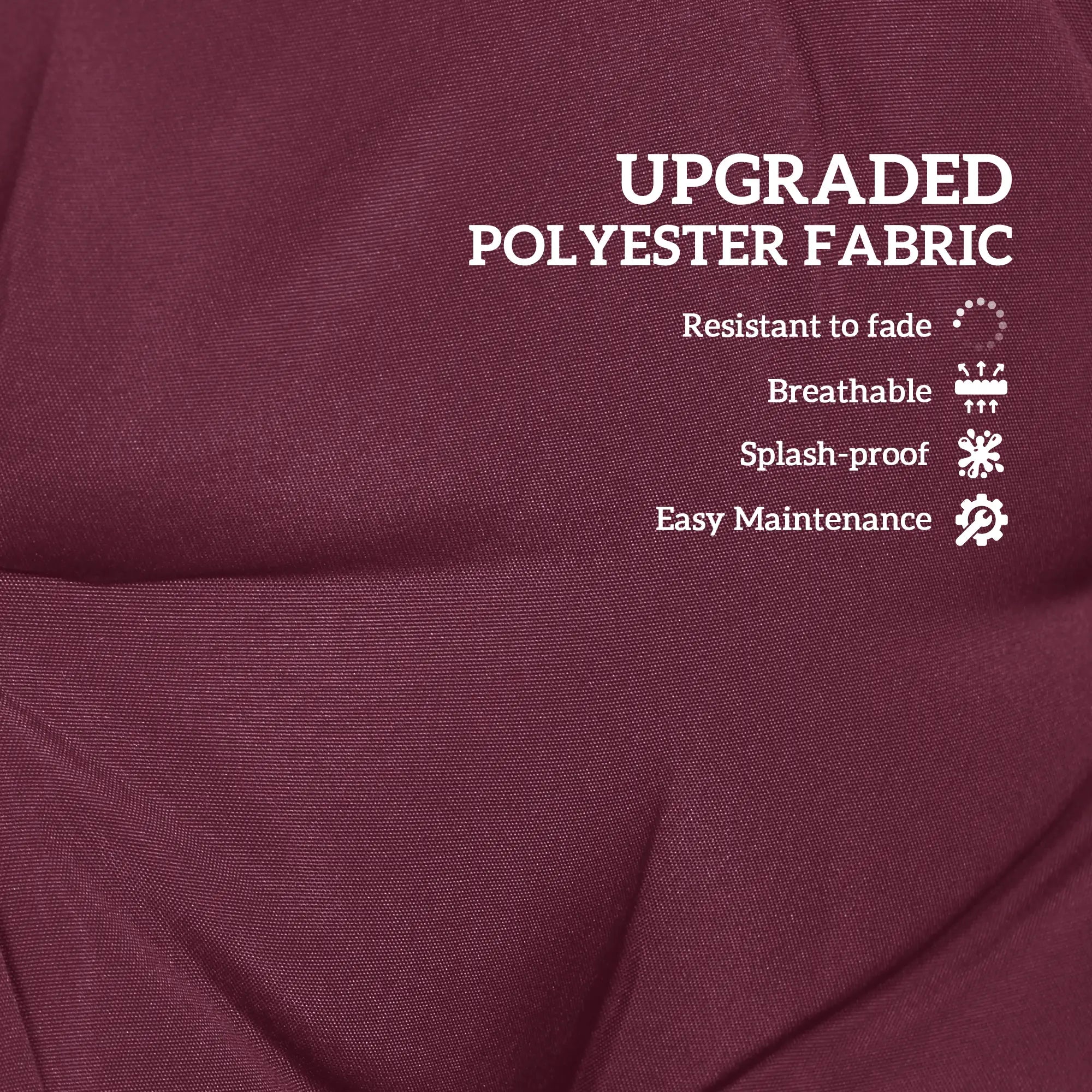 4-Piece Patio Chair Cushion Set, With Ties, Wine Red Patio Chair Cushions at Gallery Canada