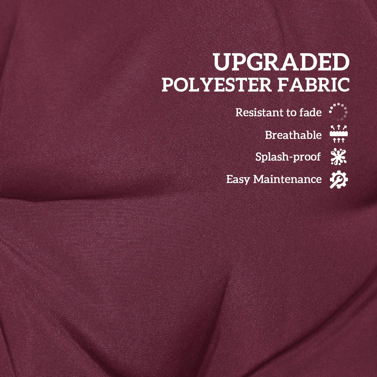 4-Piece Patio Chair Cushion Set, With Ties, Wine Red Patio Chair Cushions at Gallery Canada