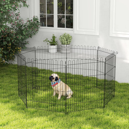 30inch 8-Panel Octagon Pet Playpen, Foldable Dog Cage, Black Houses, Kennels & Pens at Gallery Canada