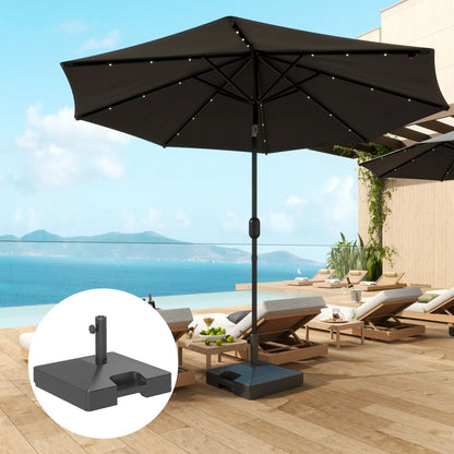 Heavy Duty Outdoor Umbrella Base with Wheels, Holds 73lbs, Black Umbrella Bases at Gallery Canada
