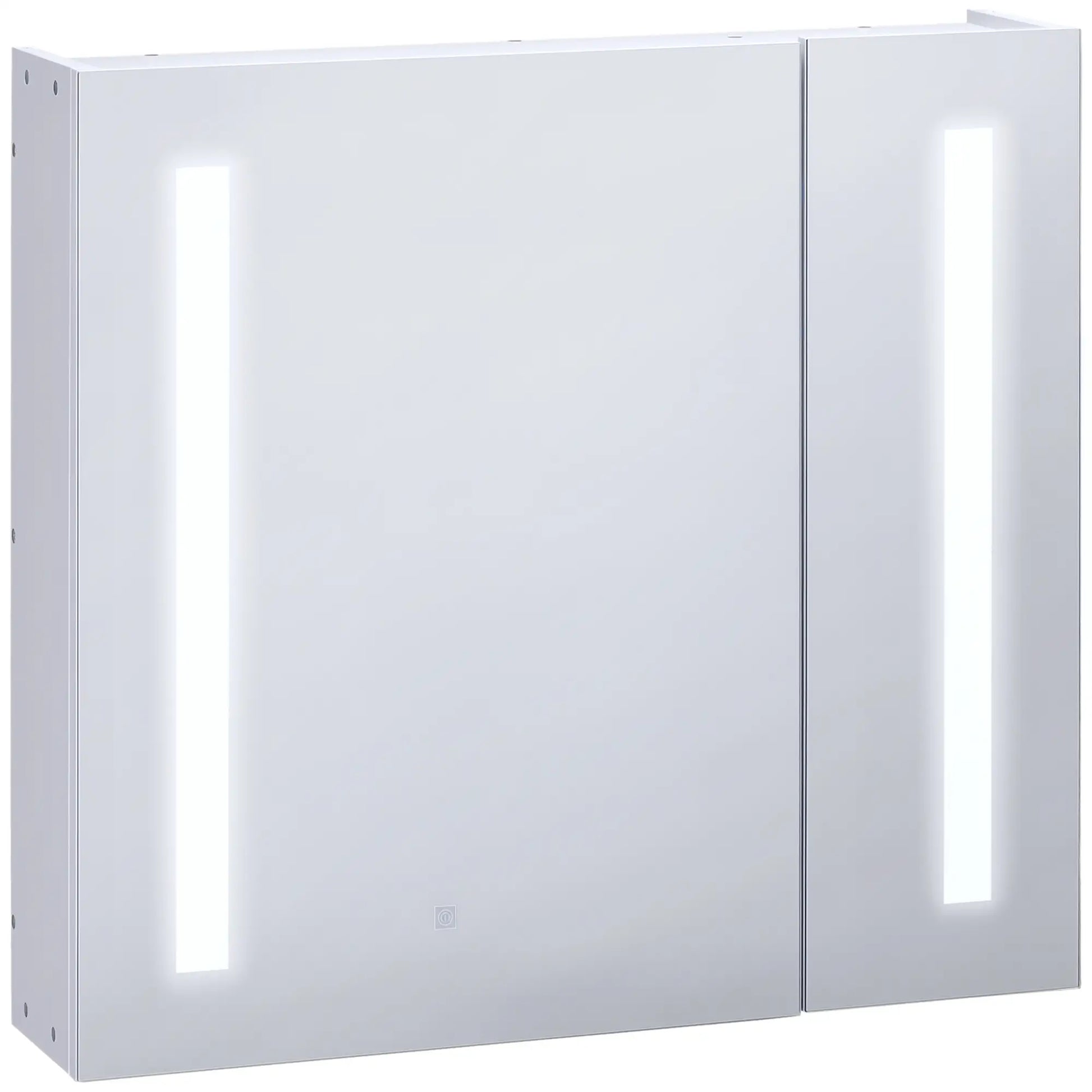 LED Medicine Cabinet with Mirror, 27.5" x 25.5", Adjustable Shelf, USB, White Mirror Medicine Cabinets at Gallery Canada