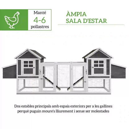 Extra Large Chicken Coop, Wooden Poultry House, Rabbit Hutch, Grey Chicken Coops at Gallery Canada