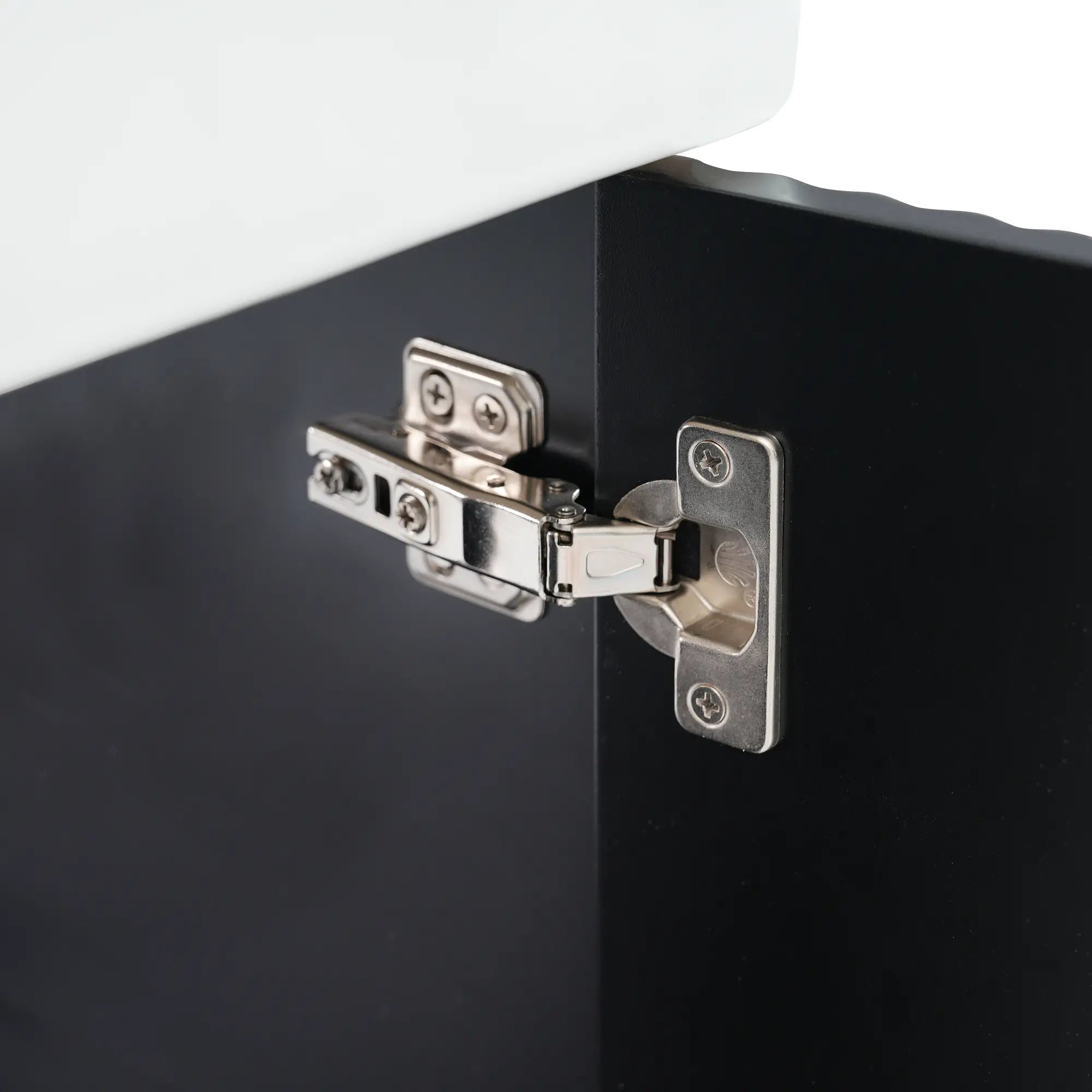 Floating Bathroom Vanity, Ceramic Basin, Side Storage, 21.5