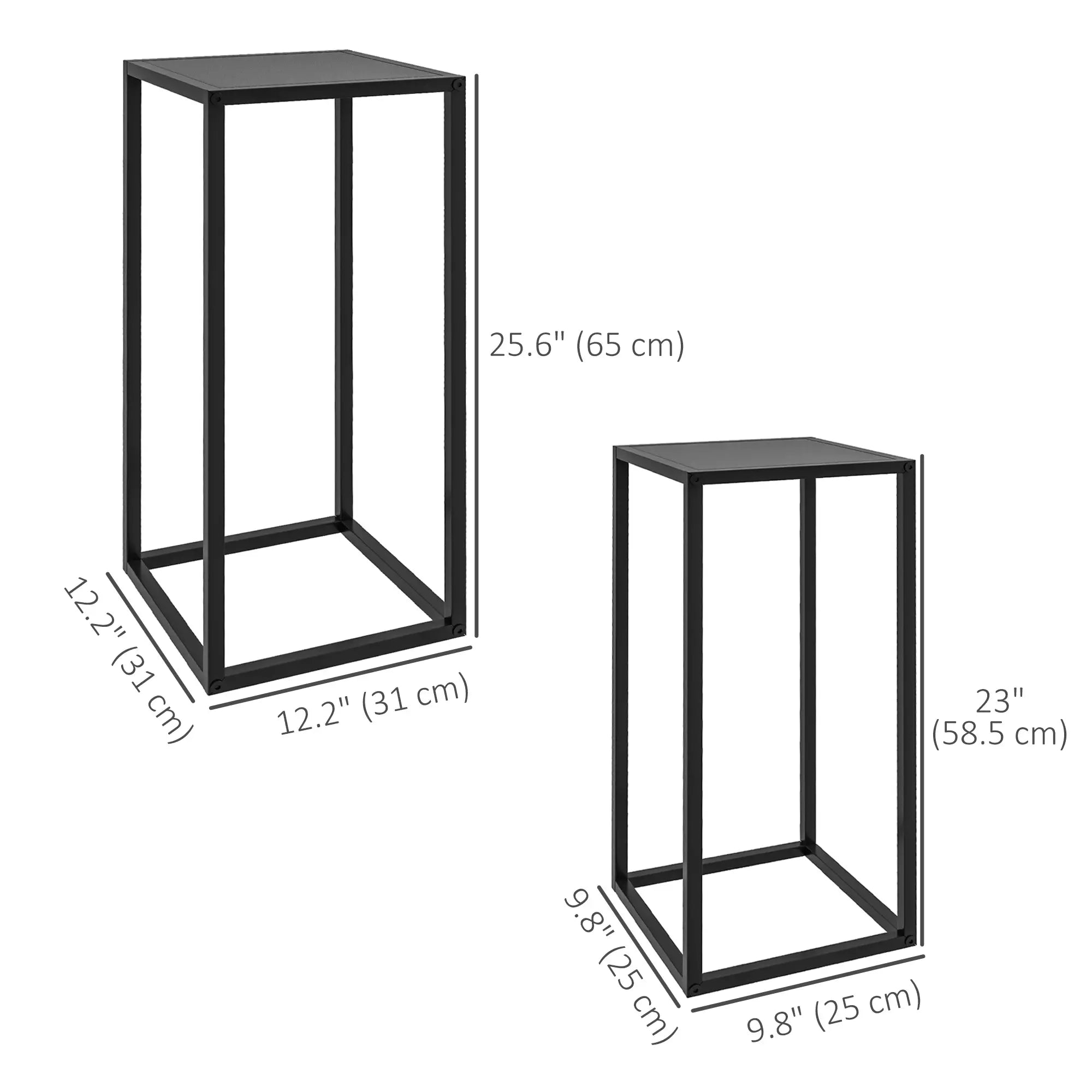 Set of 2 Plant Stands, Decorative Flower Display Holder for Living Room Balcony Plant Stands at Gallery Canada