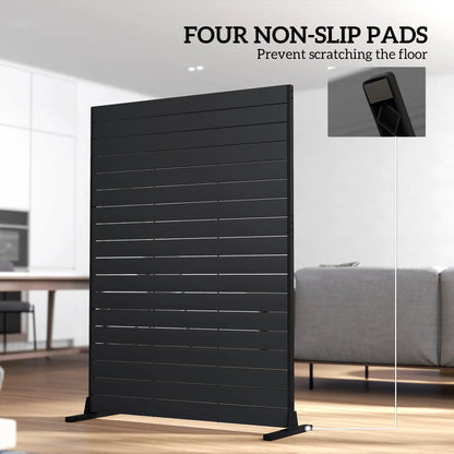 Outdoor Privacy Screen, 47.2" x 68.5" HDPE Panel With Stand, Black Side Awnings at Gallery Canada