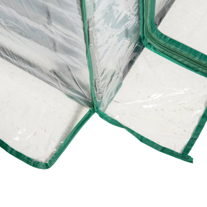 Steel Outdoor Raised Garden Bed, Greenhouse Cover, Roll Up Door, 50"x37.4"x36.2", Clear Mini Greenhouses at Gallery Canada