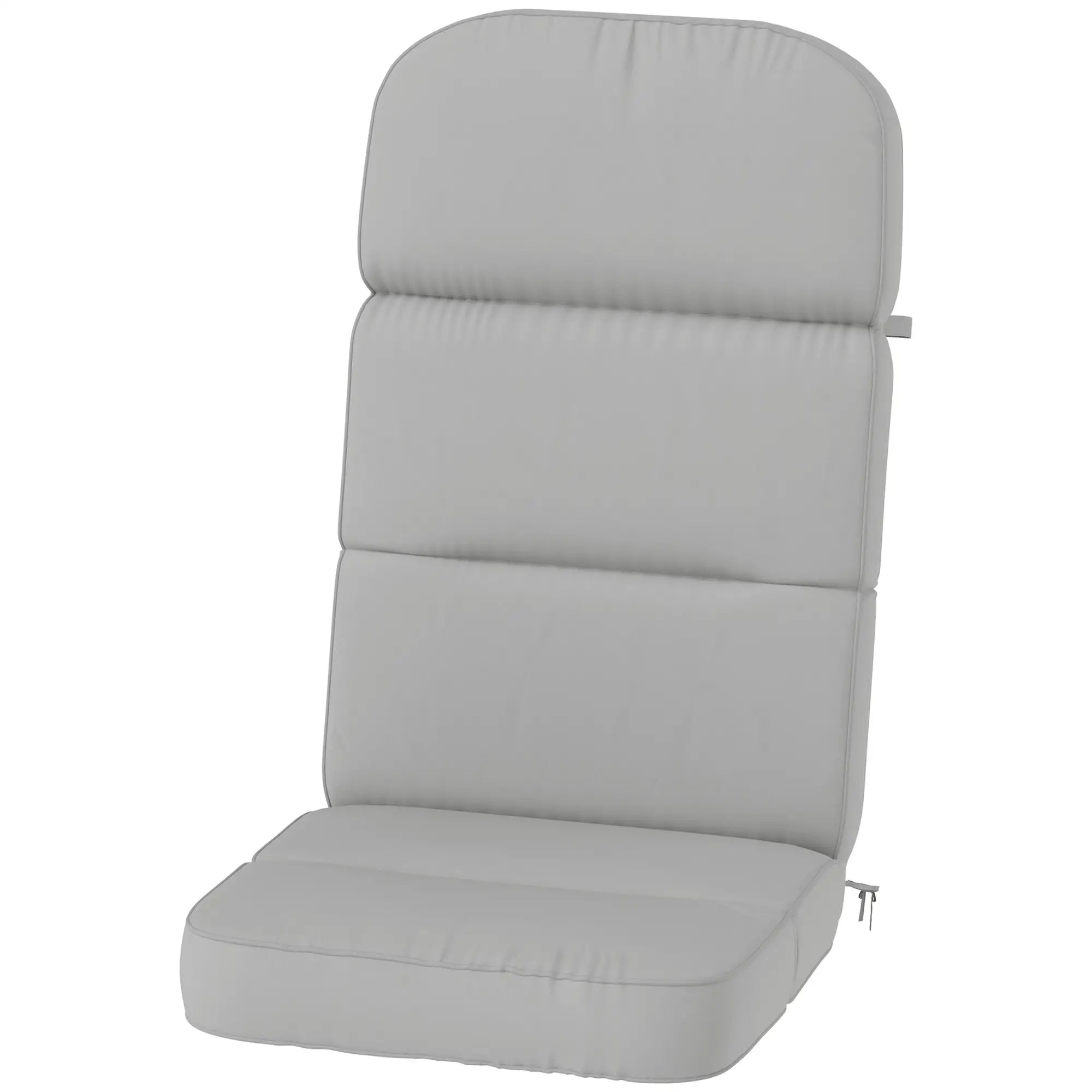 Outdoor Seat Cushion with Back, UPF 20+, Non-Slip, Light Grey Patio Chair Cushions Light Grey at Gallery Canada