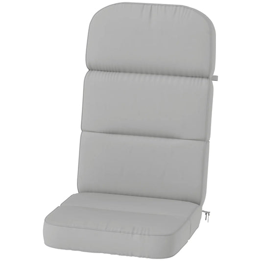 Outdoor Seat Cushion with Back, UPF 20+, Non-Slip, Light Grey Patio Chair Cushions Light Grey at Gallery Canada